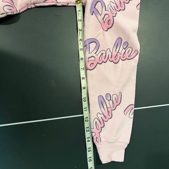Barbie Women's Pink Logo Print Crew Neck Sweatshirt XS Casual Character - Picture 7 of 7